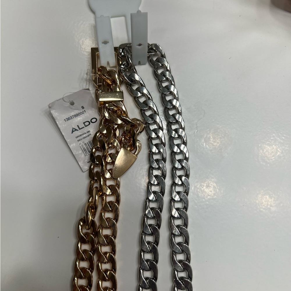 Aldo Gold and Silver Chain Belts - Picture 3 of 4